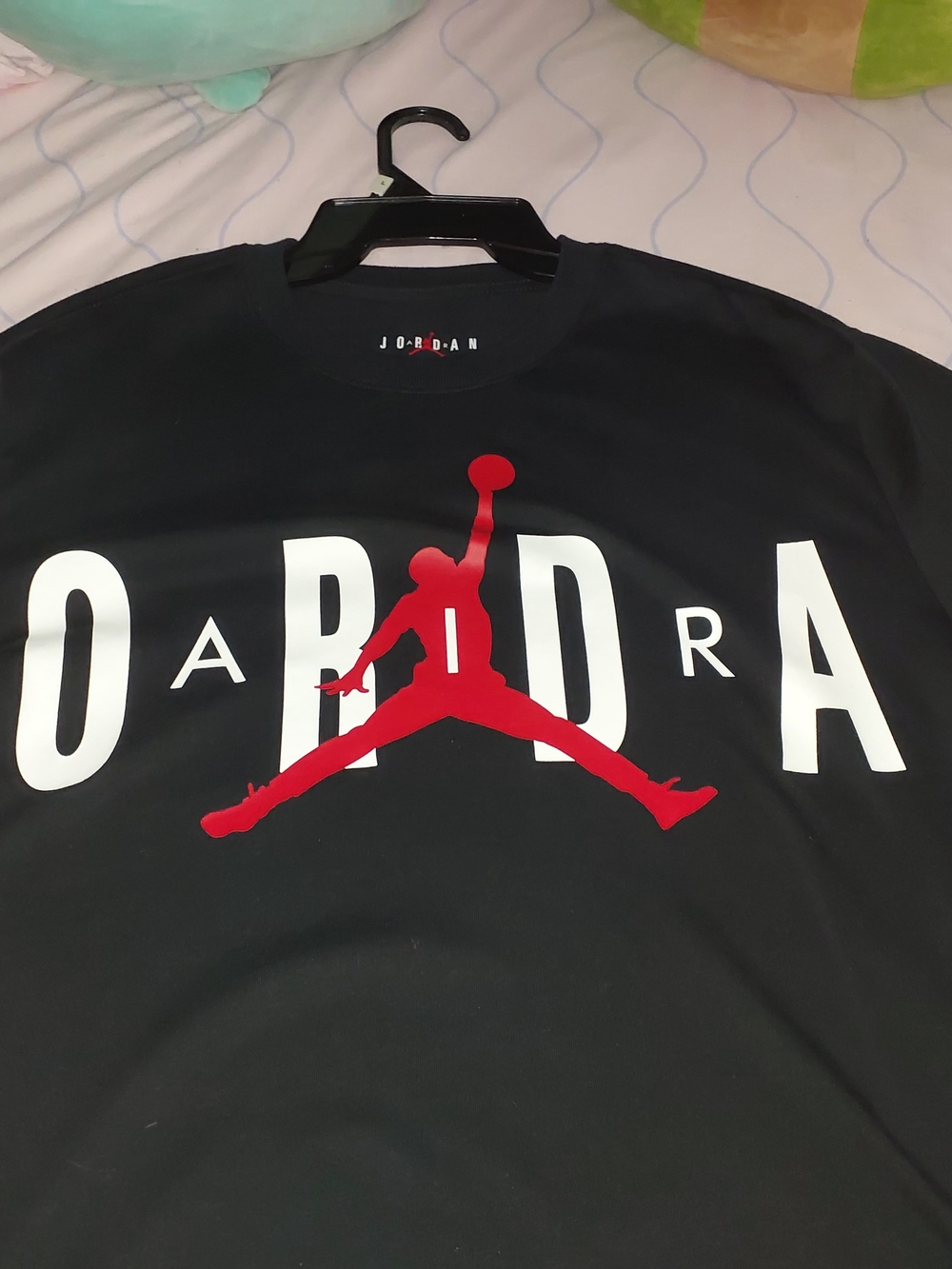 Jordan Black Tee with Red Jumpman